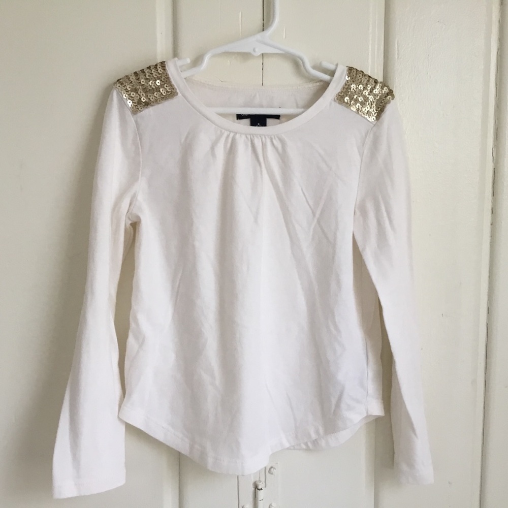 Gap Kids Girls Gold Sequin T-Shirt